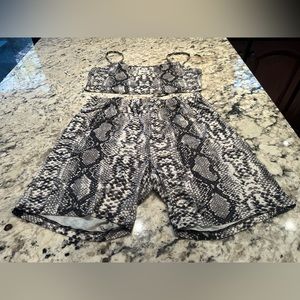Shein Snakeskin Pattern 2 piece Pajama Set